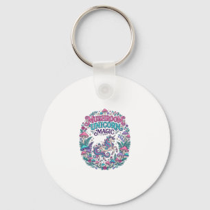 Porte-clés Licorne Champignon Licorne Magie Coloré POD Artwor