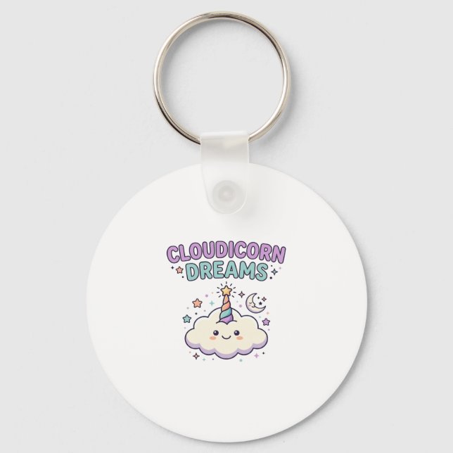 Porte-clés Licorne Cloudicorn Rêves Tendance Graphique Tee De (Recto)