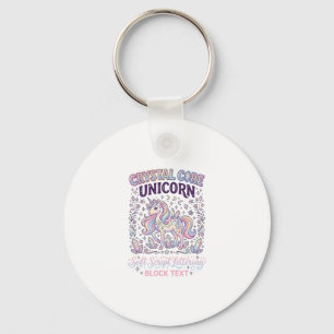 Porte-clés Licorne Crystal Core Licorne Adorable Vector Desig