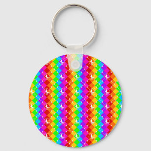 Porte-clés Licorne d'arc-en-ciel