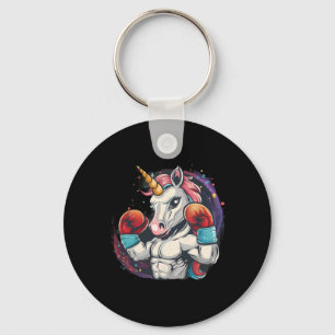 Porte-clés Licorne de boxe avec gants de boxe Kickboxing Drôl