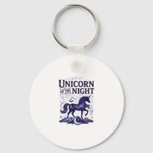 Porte-clés Licorne de la conception graphique de nuit Zazzle