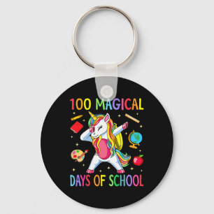 Porte-clés Licorne du 100ème jour d'école 100 jours magiques