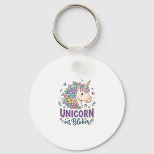 Porte-clés Licorne en fleurs Typographie Gras Impression à la