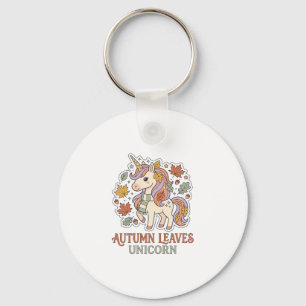 Porte-clés Licorne Feuilles D'automne Licorne Graphisme Merch