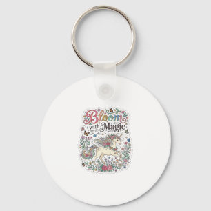 Porte-clés Licorne Fleurir avec la Typographie Vectorielle Pr