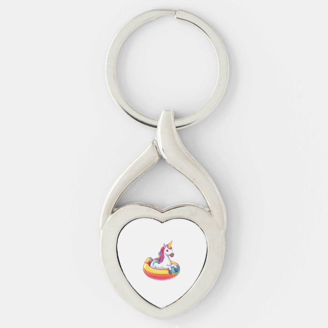 Porte-clés Licorne flottante d'été (1) (Devant)