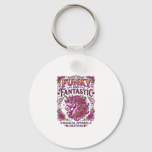 Porte-clés Licorne funky et fantastique design zazzle stylé_