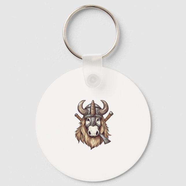 Porte-clés Licorne Guerrier Viking (1) (Recto)