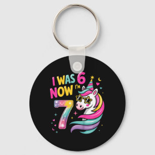 Porte-clés Licorne j'avais 6 ans maintenant j'ai 7 ans drôle