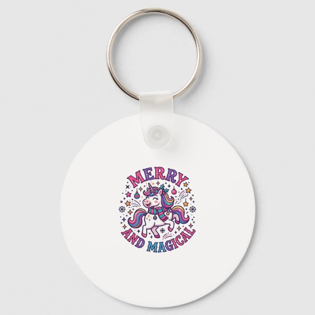 Porte-clés Licorne Joyeuse et Magique (Recto)