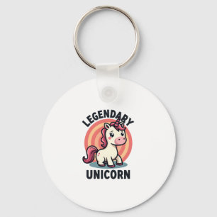 Porte-clés Licorne Légendaire Vintage Retro Dessin Vectoriel