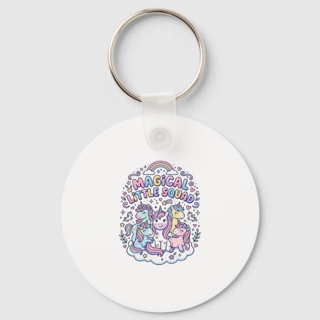 Porte-clés Licorne Magical Little Squad Conception Graphique  (Recto)