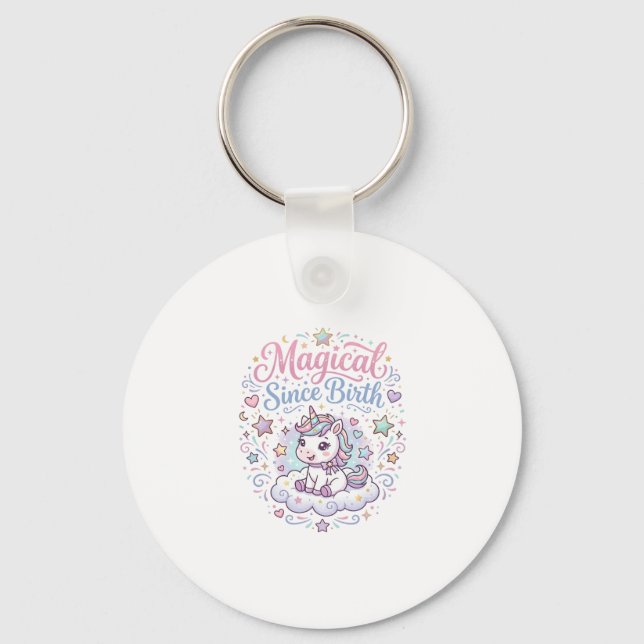 Porte-clés Licorne Magique Depuis La Naissance Imprimable POD (Recto)