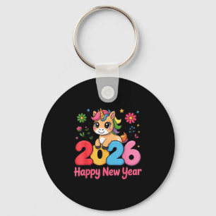 Porte-clés Licorne Mignonne 2026 Année du Cheval Bonne Année