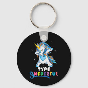 Porte-clés Licorne Onederful Dub Type 1 Diabète Sensibilisati