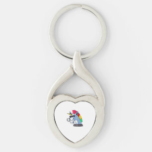 Porte-clés Licorne Punk Drôle Ironique Cool Licorne Punk Rock