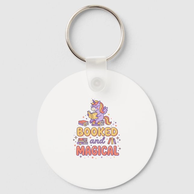 Porte-clés Licorne Réservée et Impression Magique Prête Fond  (Recto)