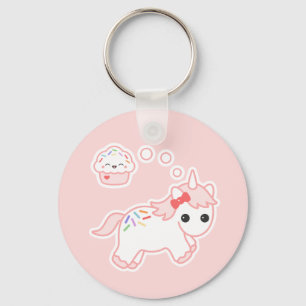 Porte-clés Licorne rêveuse de petit gâteau