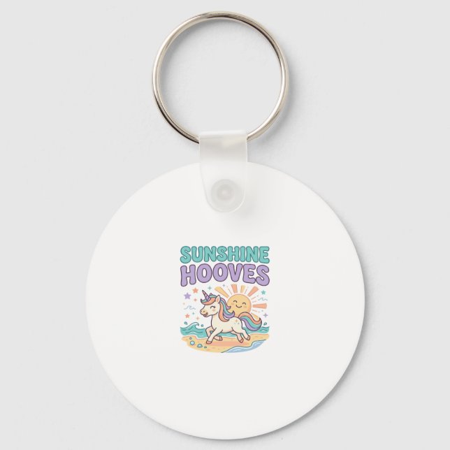 Porte-clés Licorne Sabots de Soleil Tee Graphique Tendance De (Recto)
