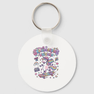 Porte-clés Licorne Skateboarding Licorne Typographie Gras T-S