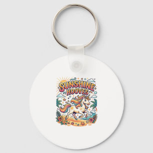 Porte-clés Licorne Sunshine Hooves Autocollant Commercial et 
