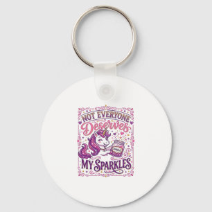 Porte-clés Licorne Tout le monde ne mérite pas mes paillettes