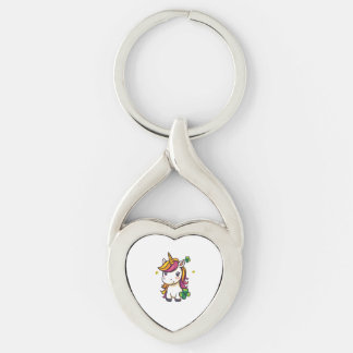 Porte-clés Licorne Trèfle Chanceux (1)