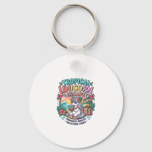 Porte-clés Licorne Tropical Licorne Évasion POD Prêt POD Artw