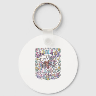 Porte-clés Licou de licorne papillon coloré fond blanc