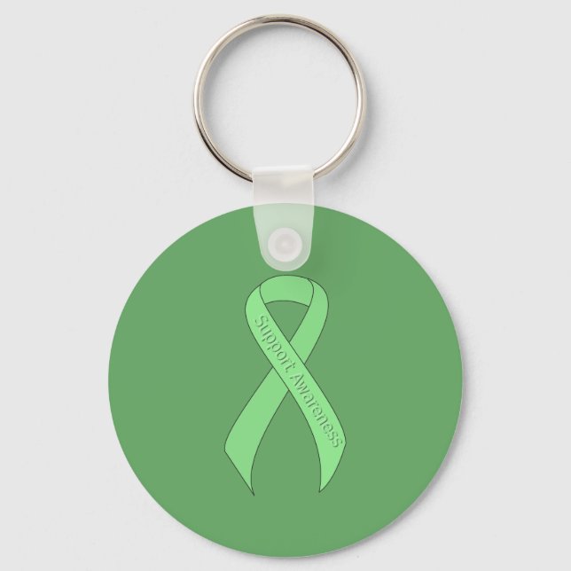 Porte-clés Light Green Ribbon Support Awareness (Recto)