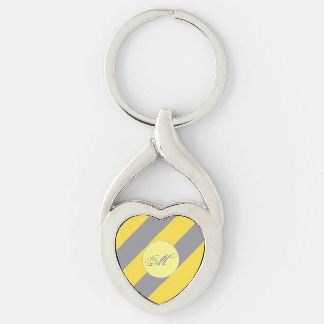 Porte-clés Light Yellow and Soft Gray Customize (Devant)