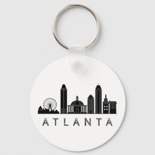 Porte-clés Ligne aérienne stylisée moderne Atlanta Georgia