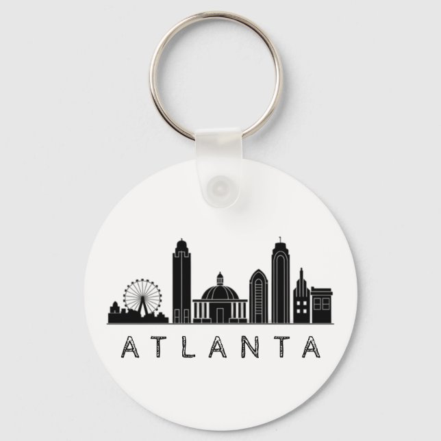 Porte-clés Ligne aérienne stylisée moderne Atlanta Georgia (Recto)