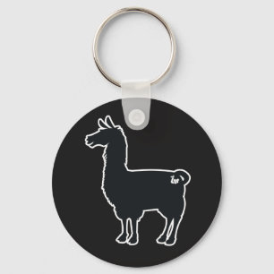 Porte-clés Ligne blanche porte - clé de lama