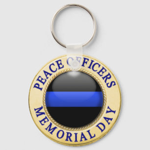 Porte-clés Ligne bleue mince