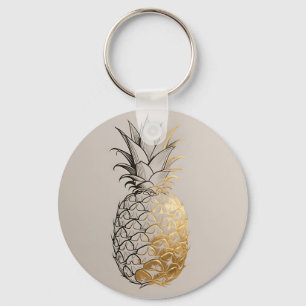 Porte-clés Ligne de l'ananas doré