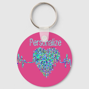 Porte-clés Ligne EKG coeur médical