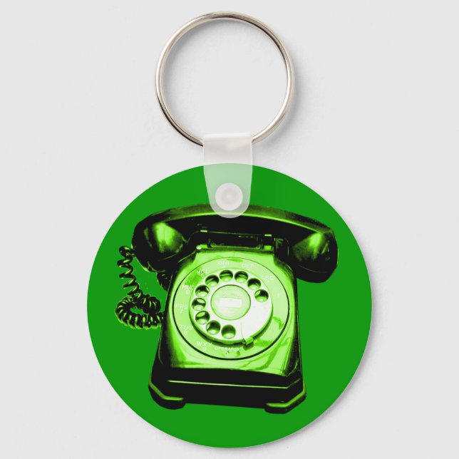 Porte-clés Ligne téléphonique verte (Recto)