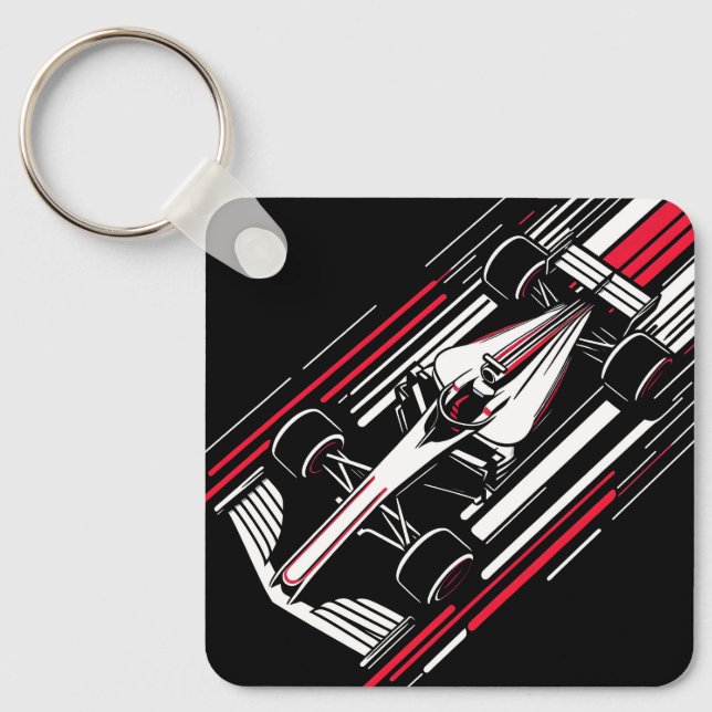 Porte-clés Lignes de vitesse de voiture de course de formule  (Recto)