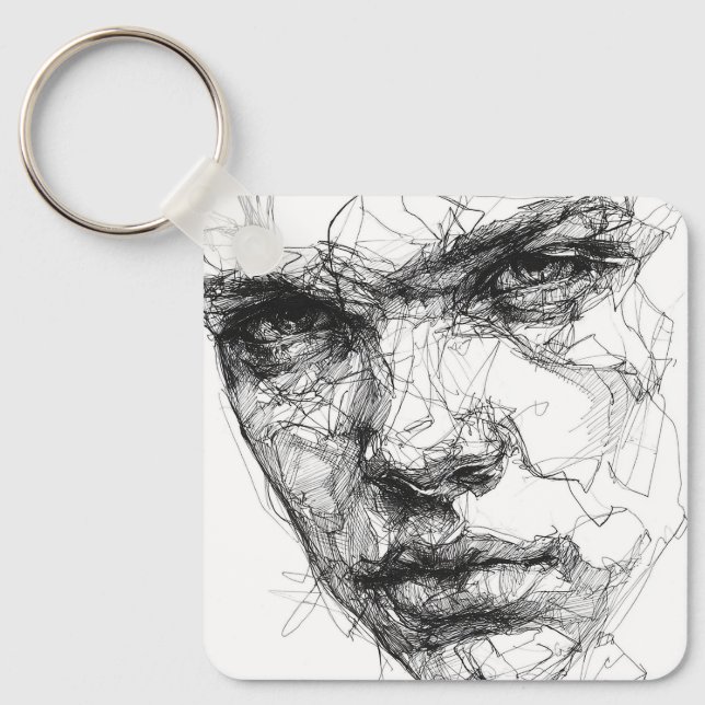 Porte-clés Lignes d'un regard fracturé (Recto)