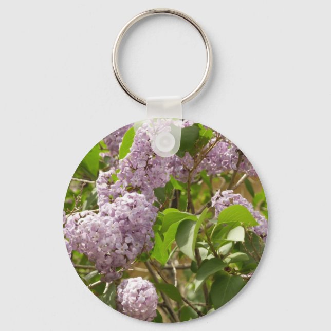 Porte-clés Lilac Bush Belles fleurs de printemps violettes (Recto)