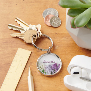 Porte-clés lilas personnalisé Porte-clés de prin