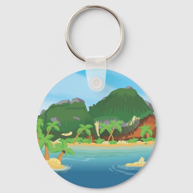 Porte-clés L'île au trésor tropical (Recto)