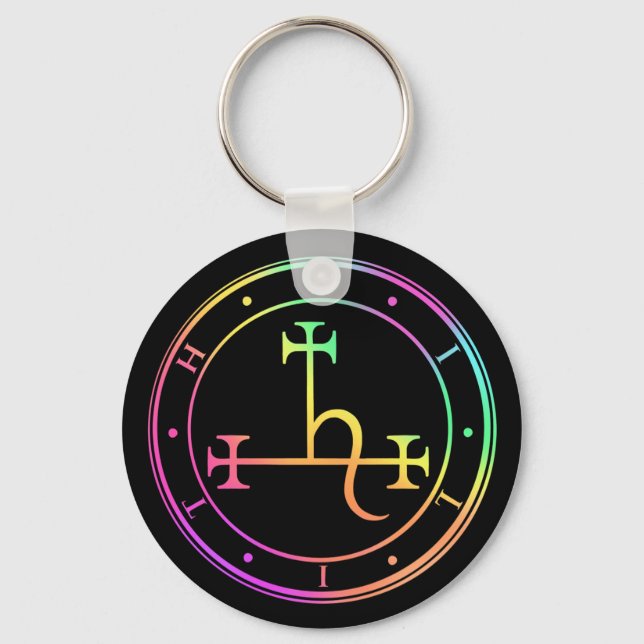 Porte-clés Lilith sigil. Porte - clé de la déesse de la lune  (Recto)