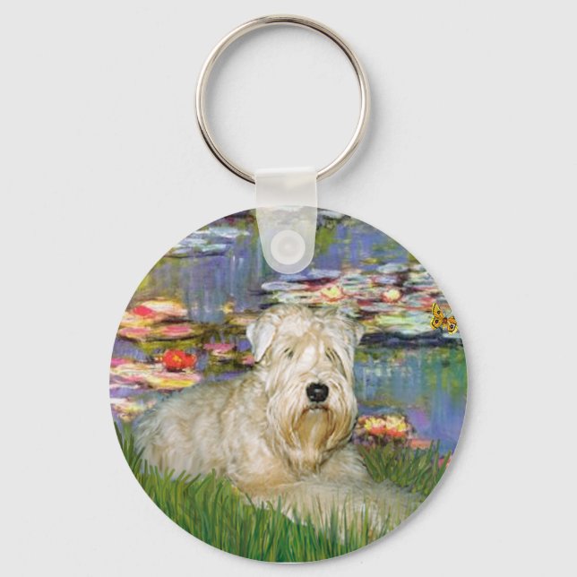 Porte-clés Lillies 2 - Wheaten Terrier 1 (Recto)