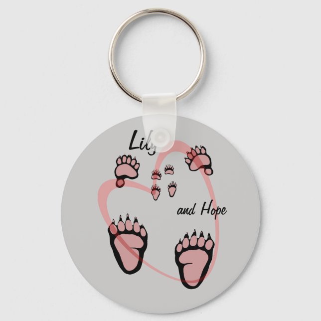 Porte-clés Lily et Hope Heart Keychain (Recto)