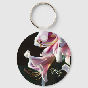 Porte-clés Lily Rose Blanc Lys Fleurs Jardin