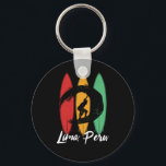 Porte-clés Lima Peru Beach Vintage Retro Surfing<br><div class="desc">Vintage retro surfboard design for surfers who love surfing and riding the ocean waves. Cool summer holiday, spring break merchandise for those who enjoy hot sun, tropical weather, sunbathing under the palm tree. Grunge and distressed design to wear while enjoying the beach party and singing around the bonfire. Great souvenir,...</div>