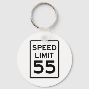 Porte-clés Limitation de vitesse signe de 55 M/H
